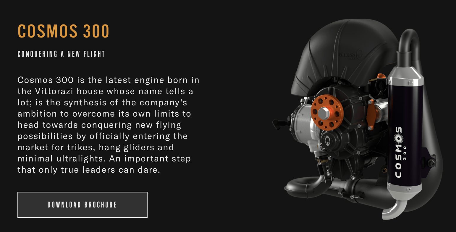 Vittorazi Cosmos 300 paramotor engine